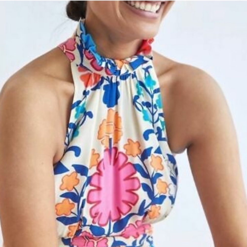 Floral Halter Neck Romper Rachel Zoe - Picture 3 of 5
